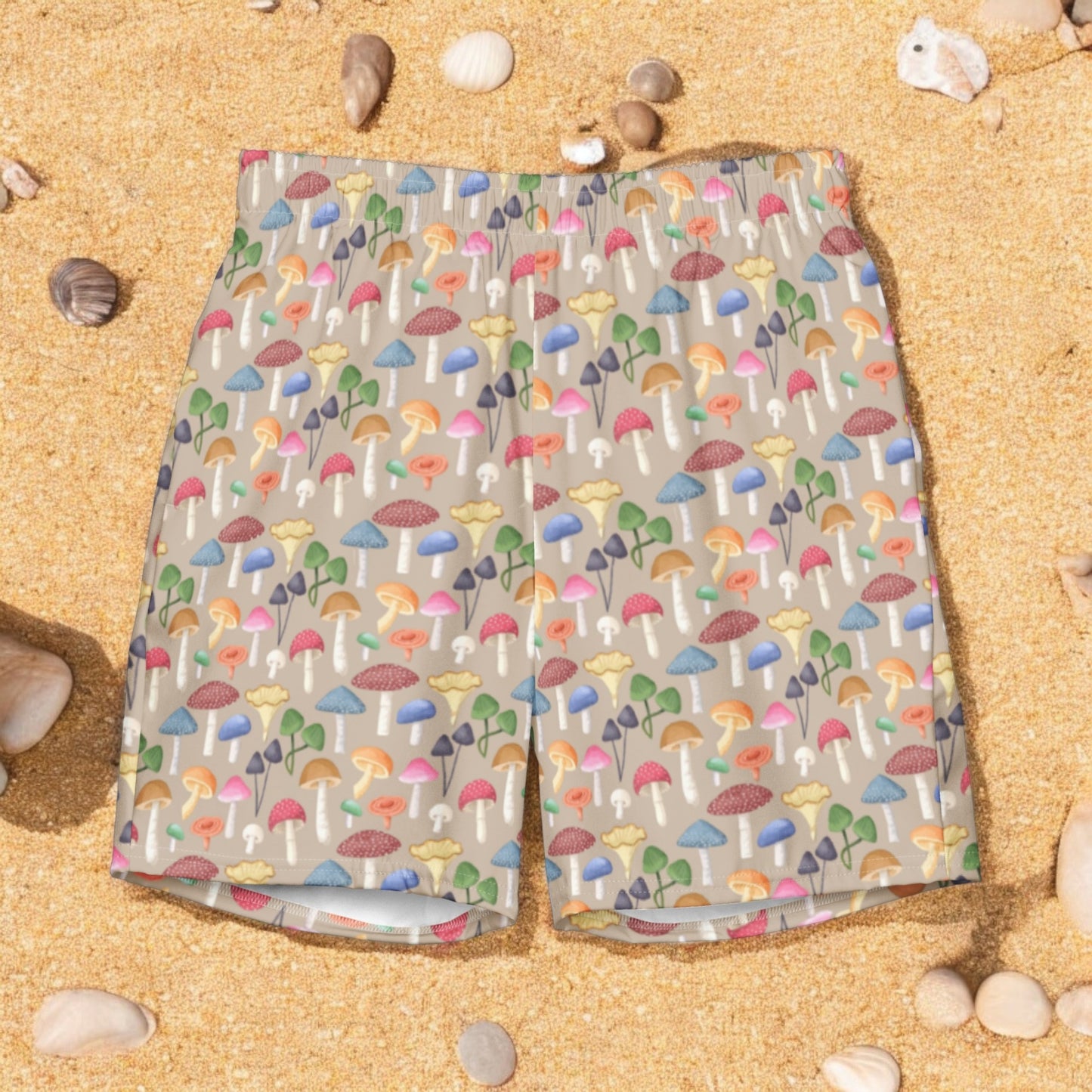Swim Trunk beige Mushroom Grove on sand