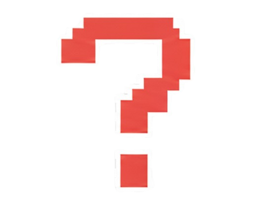 Question mark in a desktop font with no background