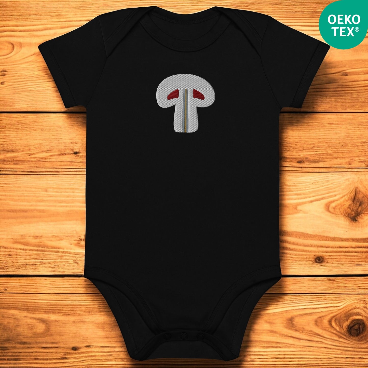 Paris Mushroom - Organic cotton baby bodysuit