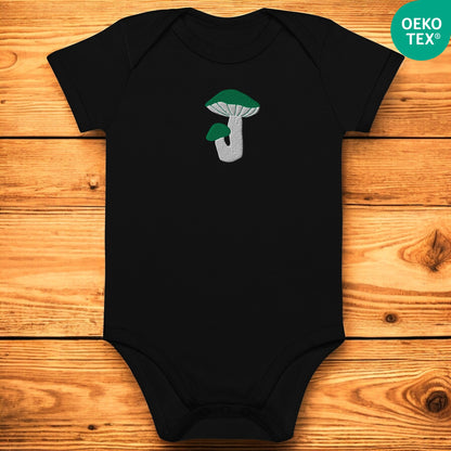 Russula Mushroom - Organic cotton baby bodysuit