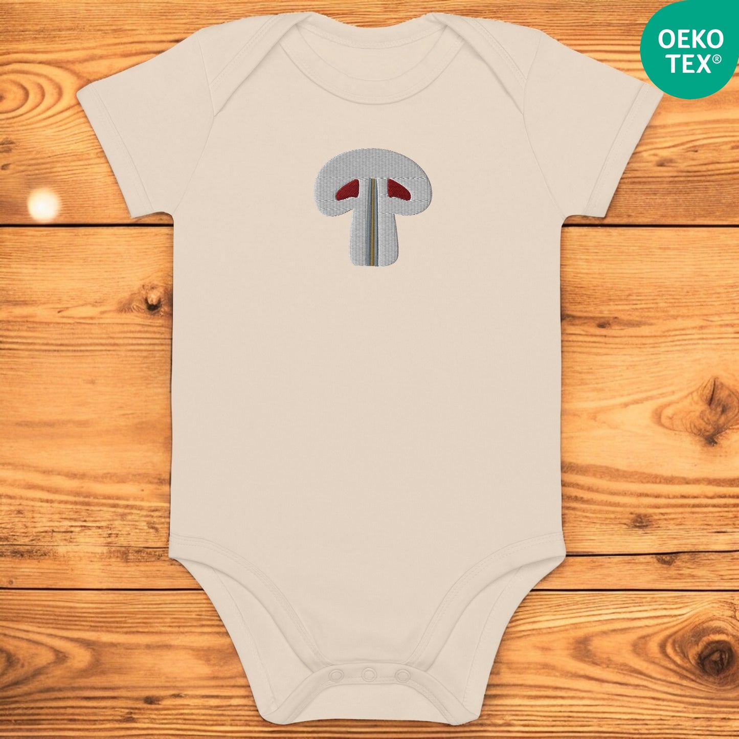 Paris Mushroom - Organic cotton baby bodysuit