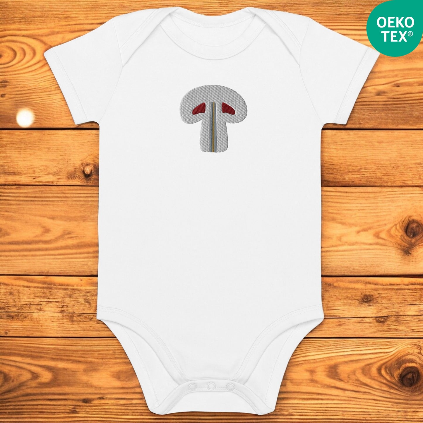 Paris Mushroom - Organic cotton baby bodysuit